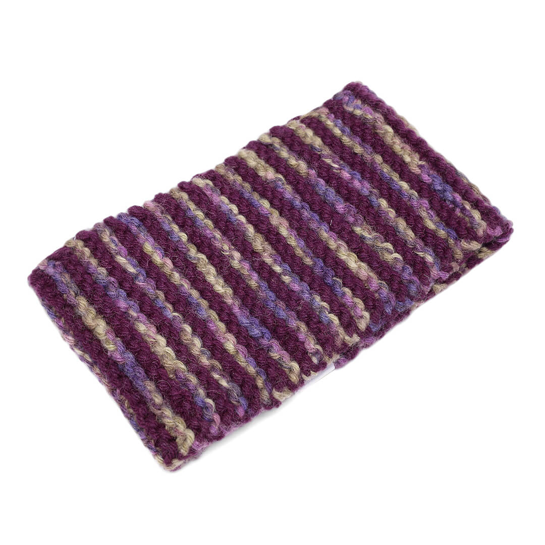 Hand Knitted Woolen Headband - Violet 10662
