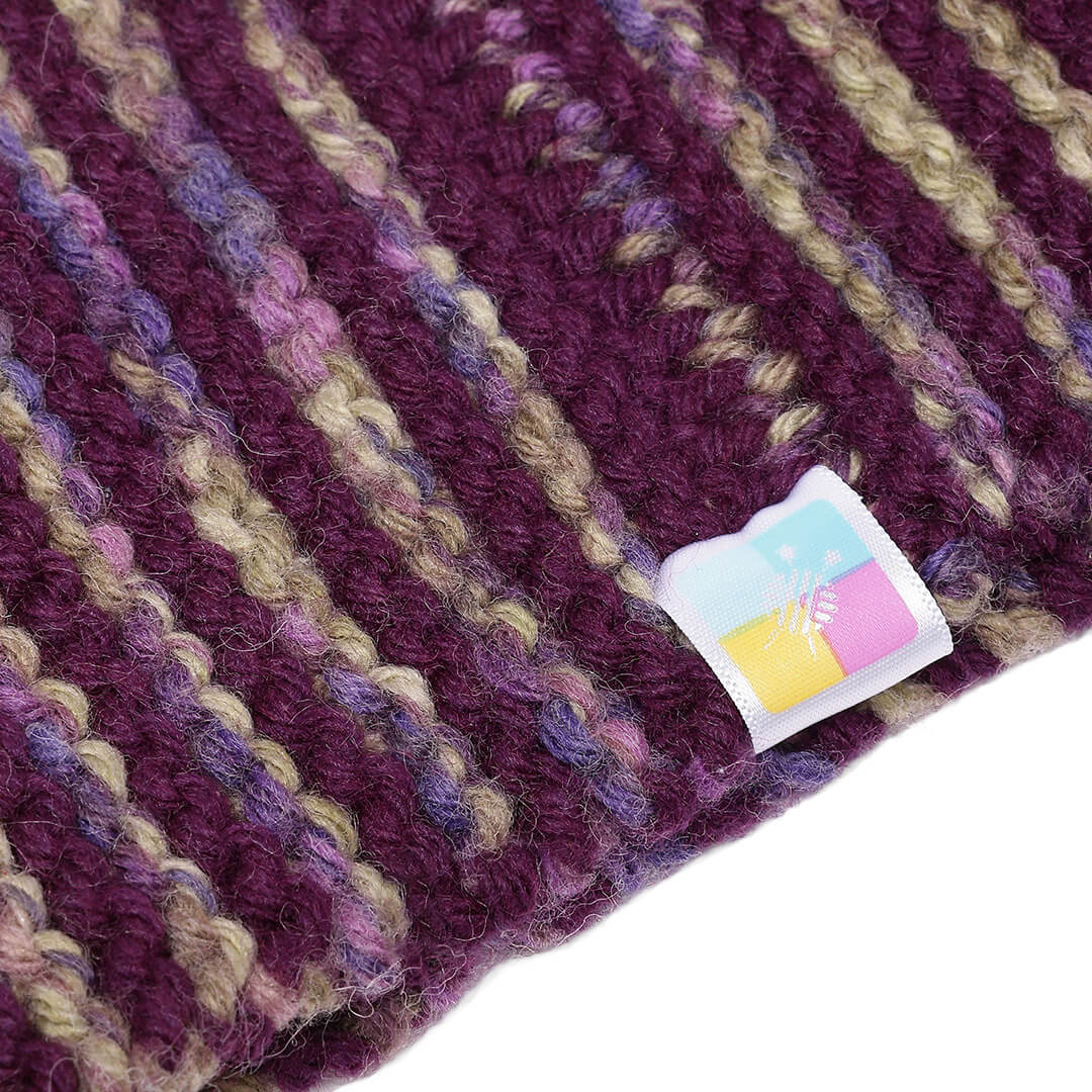 Hand Knitted Woolen Headband - Violet 10662