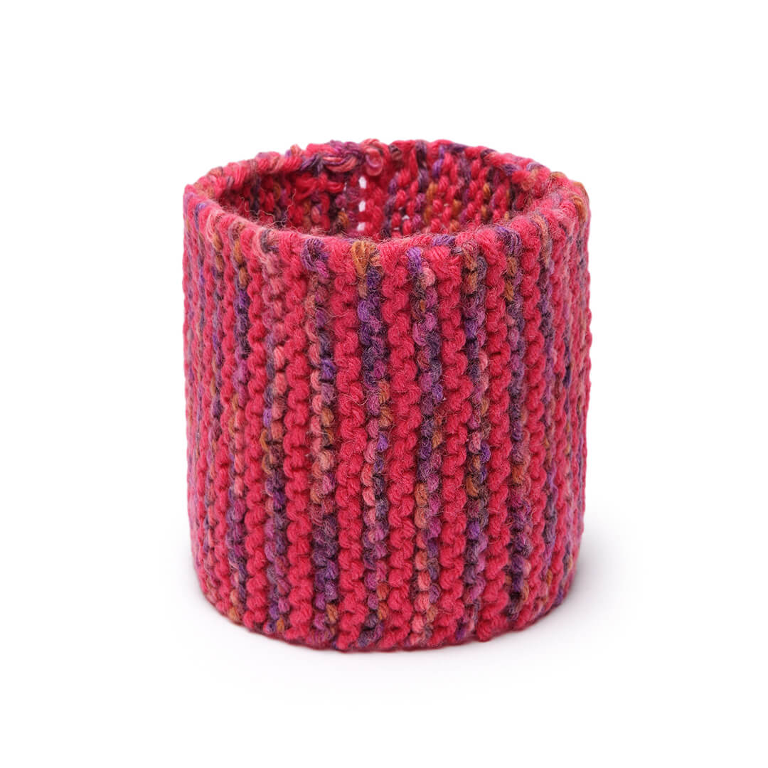 Hand Knitted Woolen Headband - Fuchsia 10663