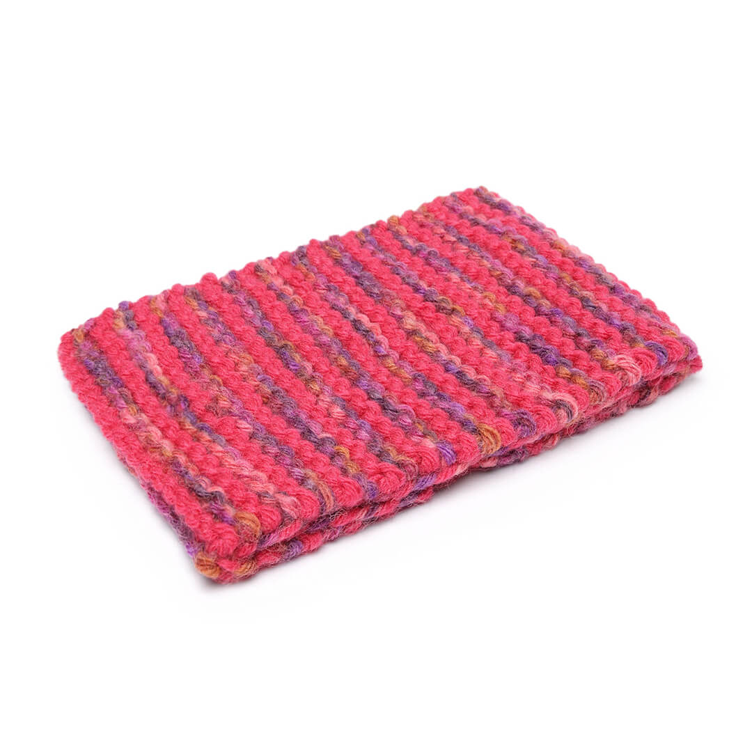 Hand Knitted Woolen Headband - Fuchsia 10663