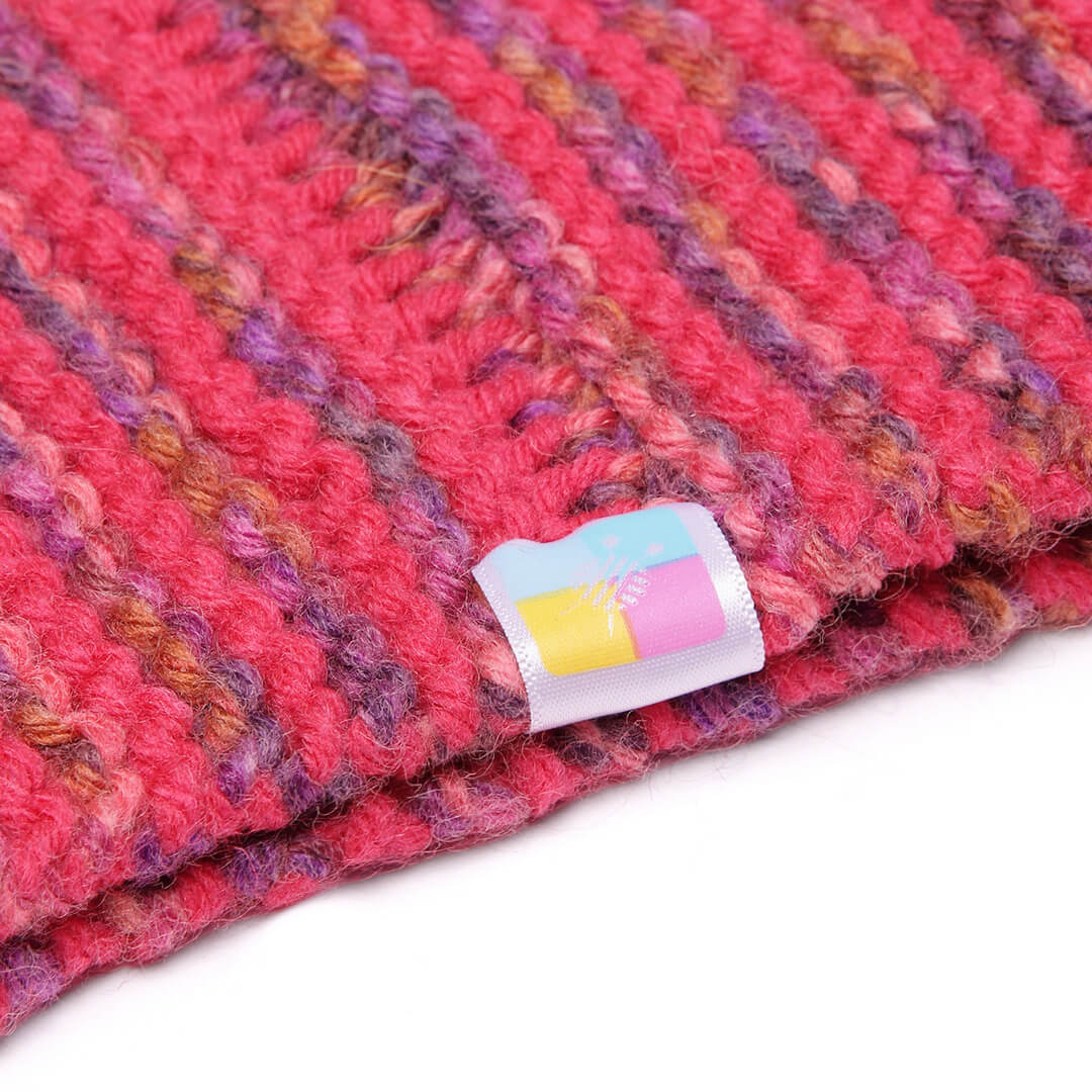Hand Knitted Woolen Headband - Fuchsia 10663