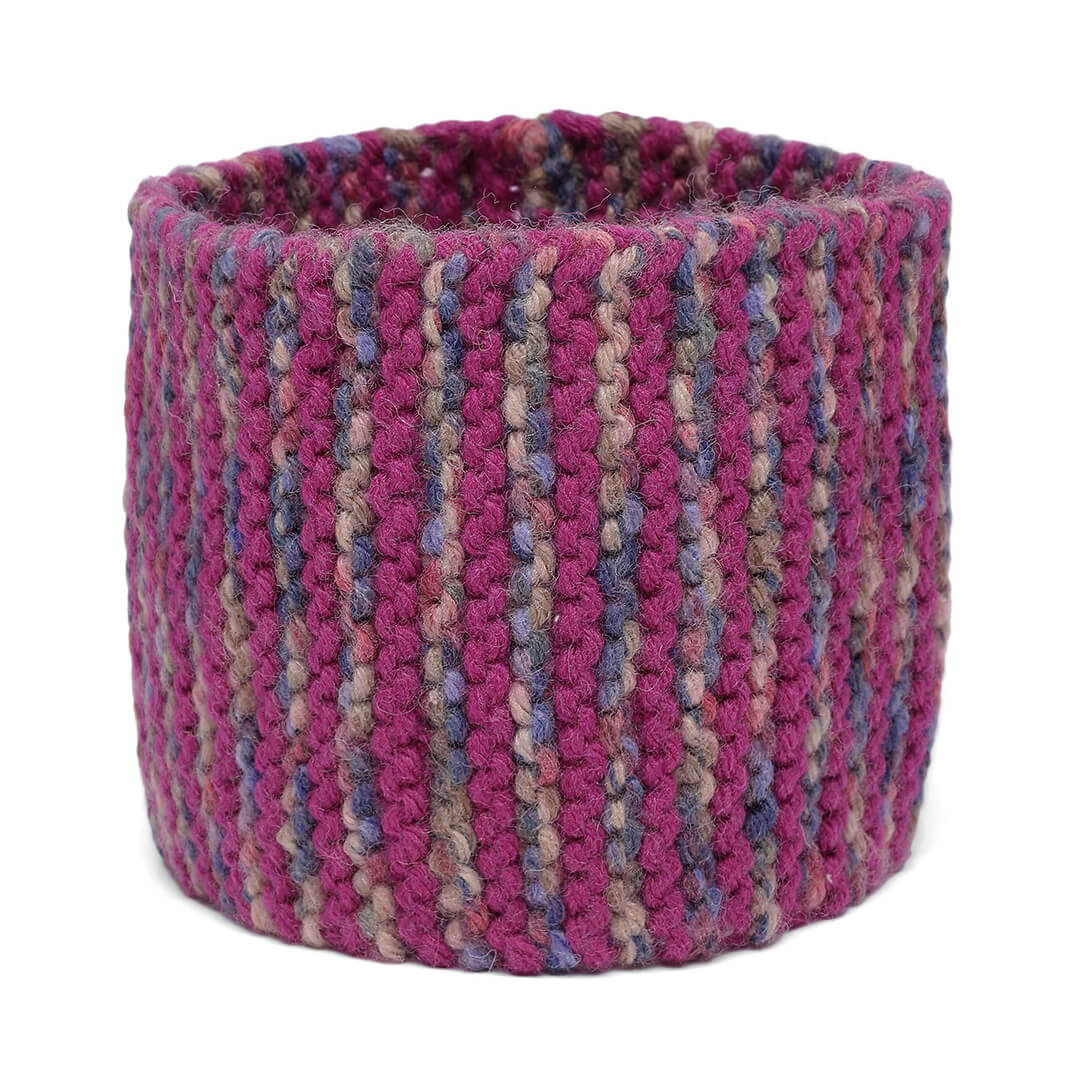 Hand Knitted Woolen Headband - Magenta 10664