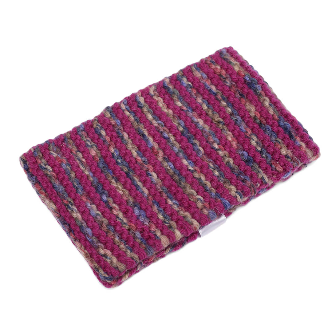 Hand Knitted Woolen Headband - Magenta 10664