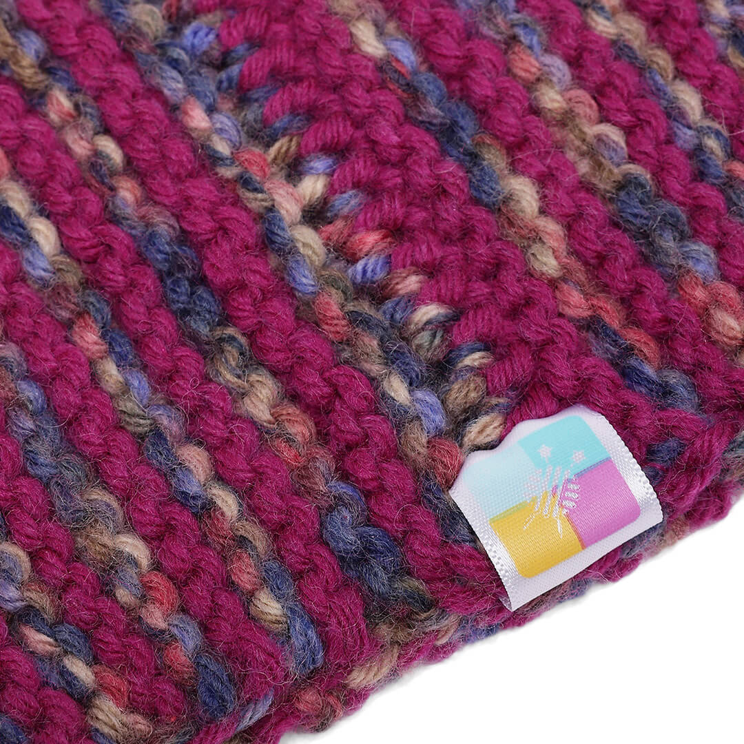 Hand Knitted Woolen Headband - Magenta 10664