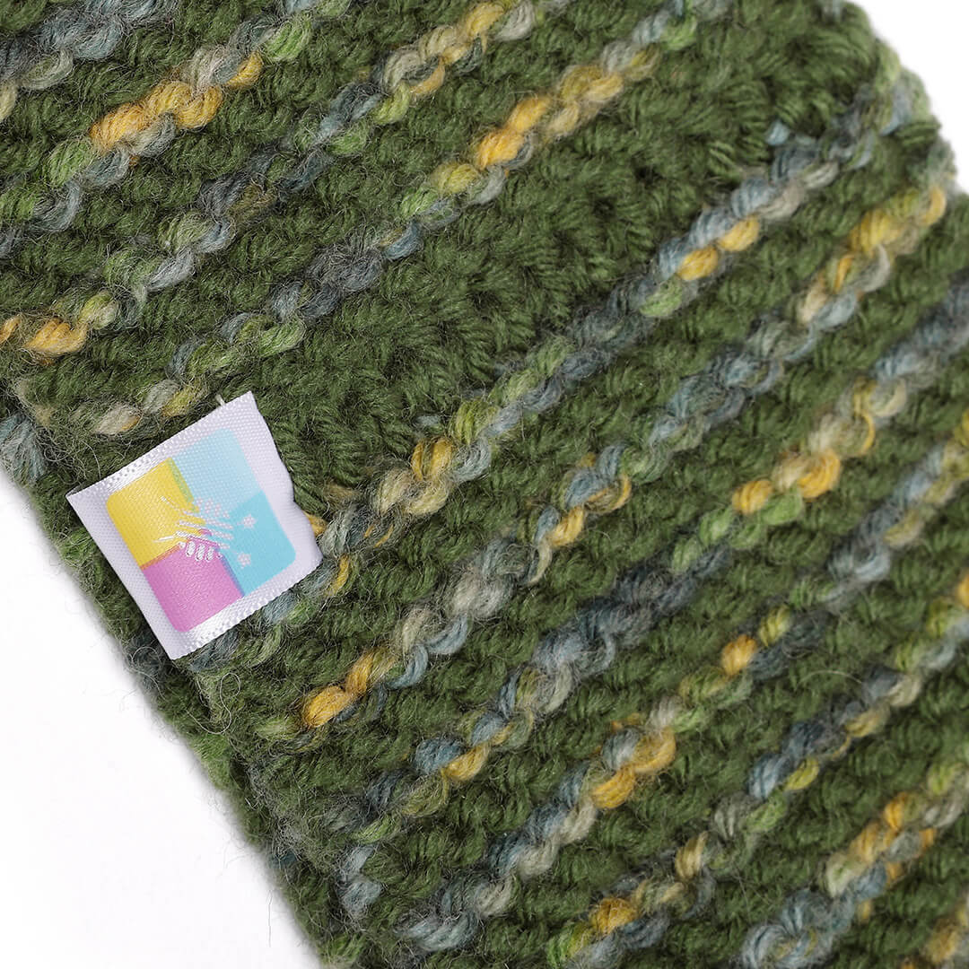 Hand Knitted Woolen Headband - Khaki 10665