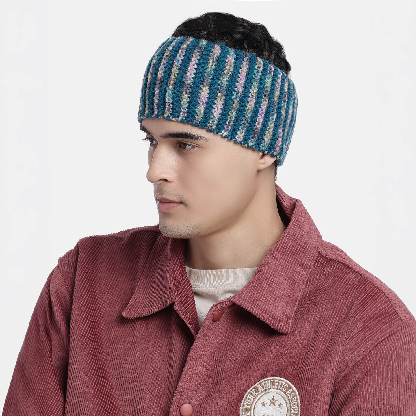 Hand Knitted Woolen Headband - Waterfall 10667