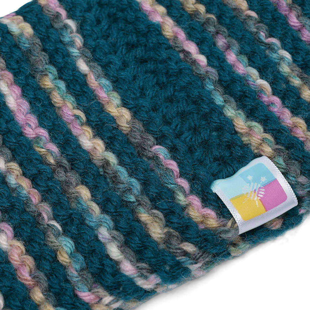 Hand Knitted Woolen Headband - Waterfall 10667
