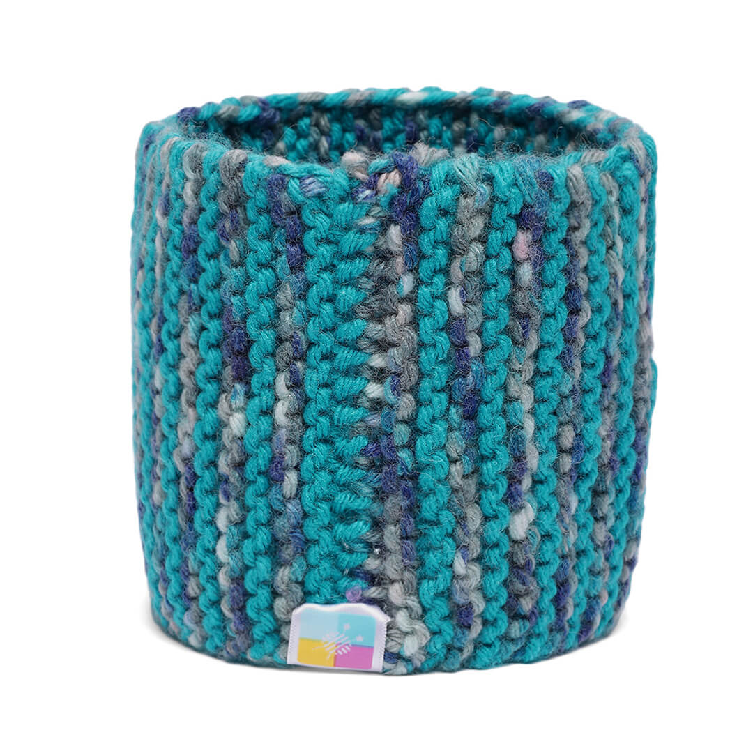 Hand Knitted Woolen Headband - Teal 10668