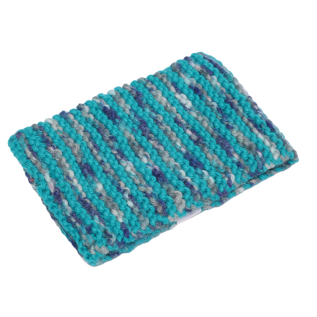 Hand Knitted Woolen Headband - Teal 10668