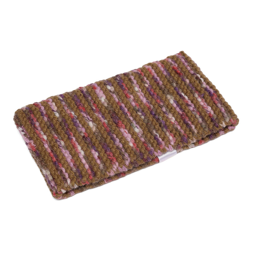 Hand Knitted Woolen Headband - Brown 10669