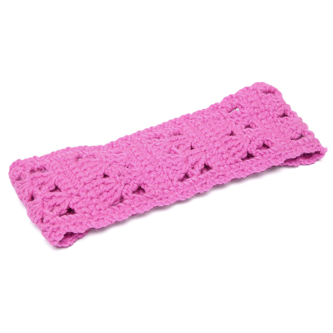 Handmade Crochet Tie-Back Headband - Desert Rose 10697
