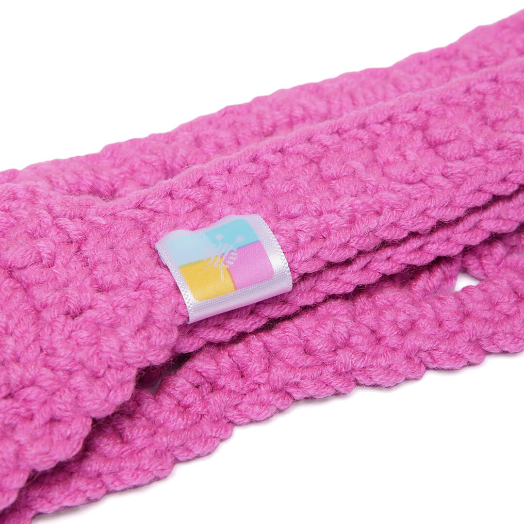 Handmade Crochet Tie-Back Headband - Desert Rose 10697