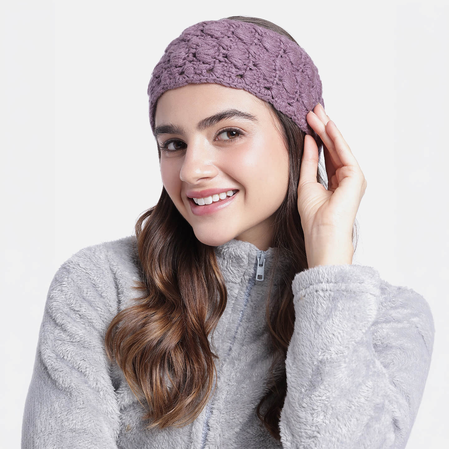 Handmade Crochet Designer Headband - Purple Haze 10705