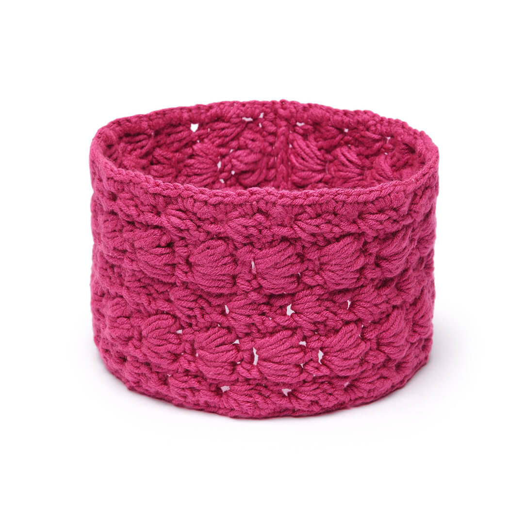 Handmade Crochet Designer Headband - Dark Pink 10706