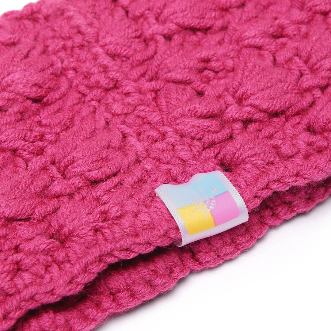 Handmade Crochet Designer Headband - Dark Pink 10706