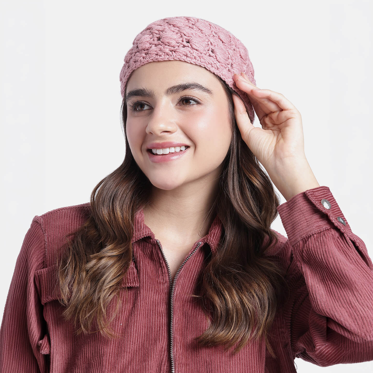 Handmade Crochet Designer Headband - Pretty Pink 10707
