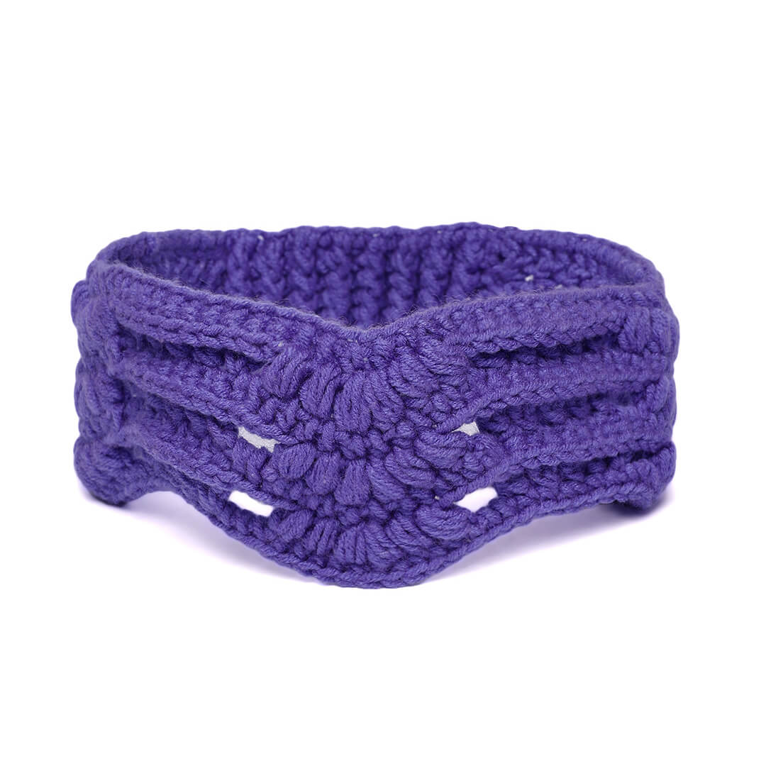 Handmade Crochet Designer Headband - Periwinkle 10708