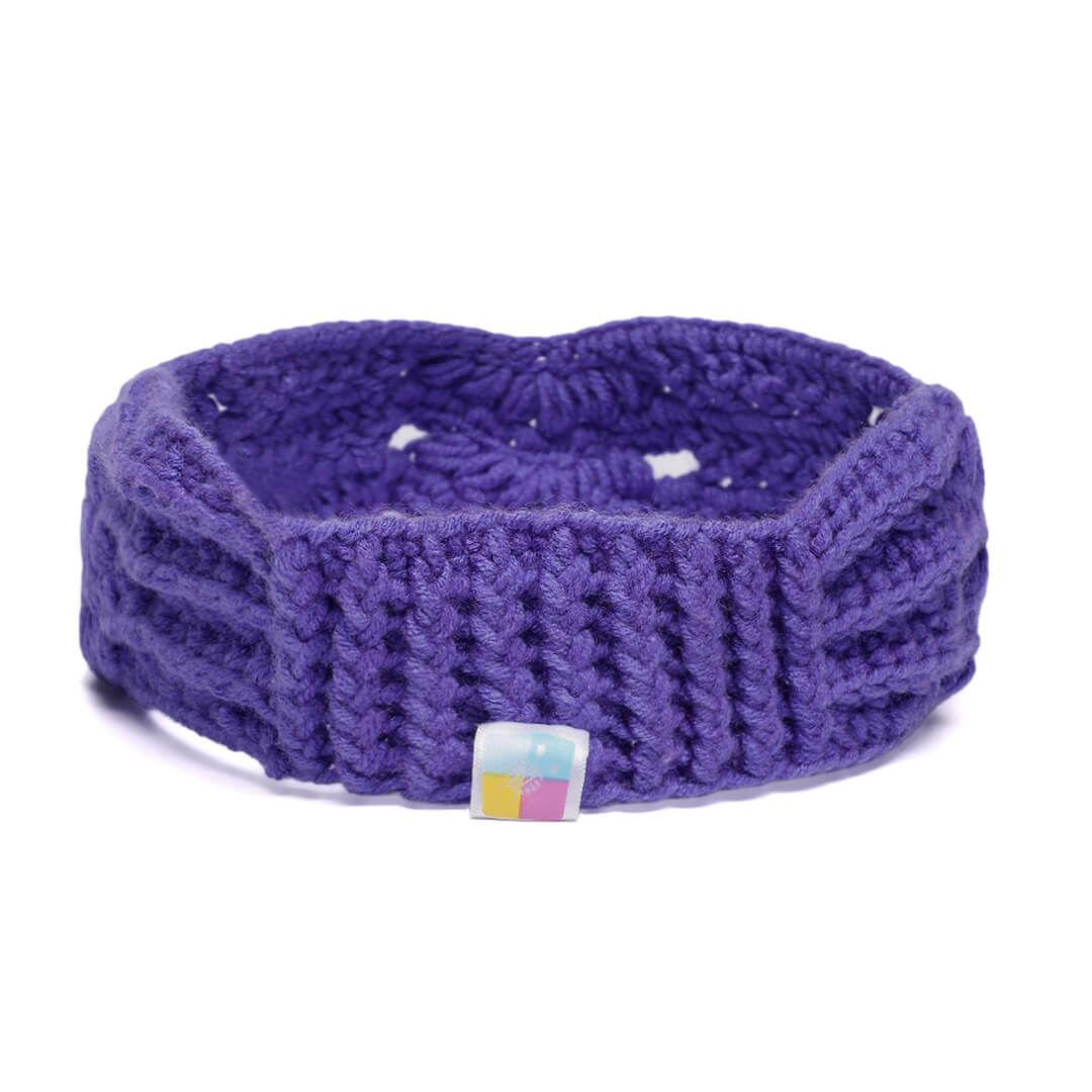 Handmade Crochet Designer Headband - Periwinkle 10708