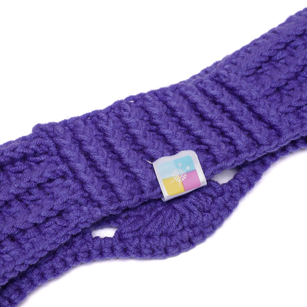 Handmade Crochet Designer Headband - Periwinkle 10708