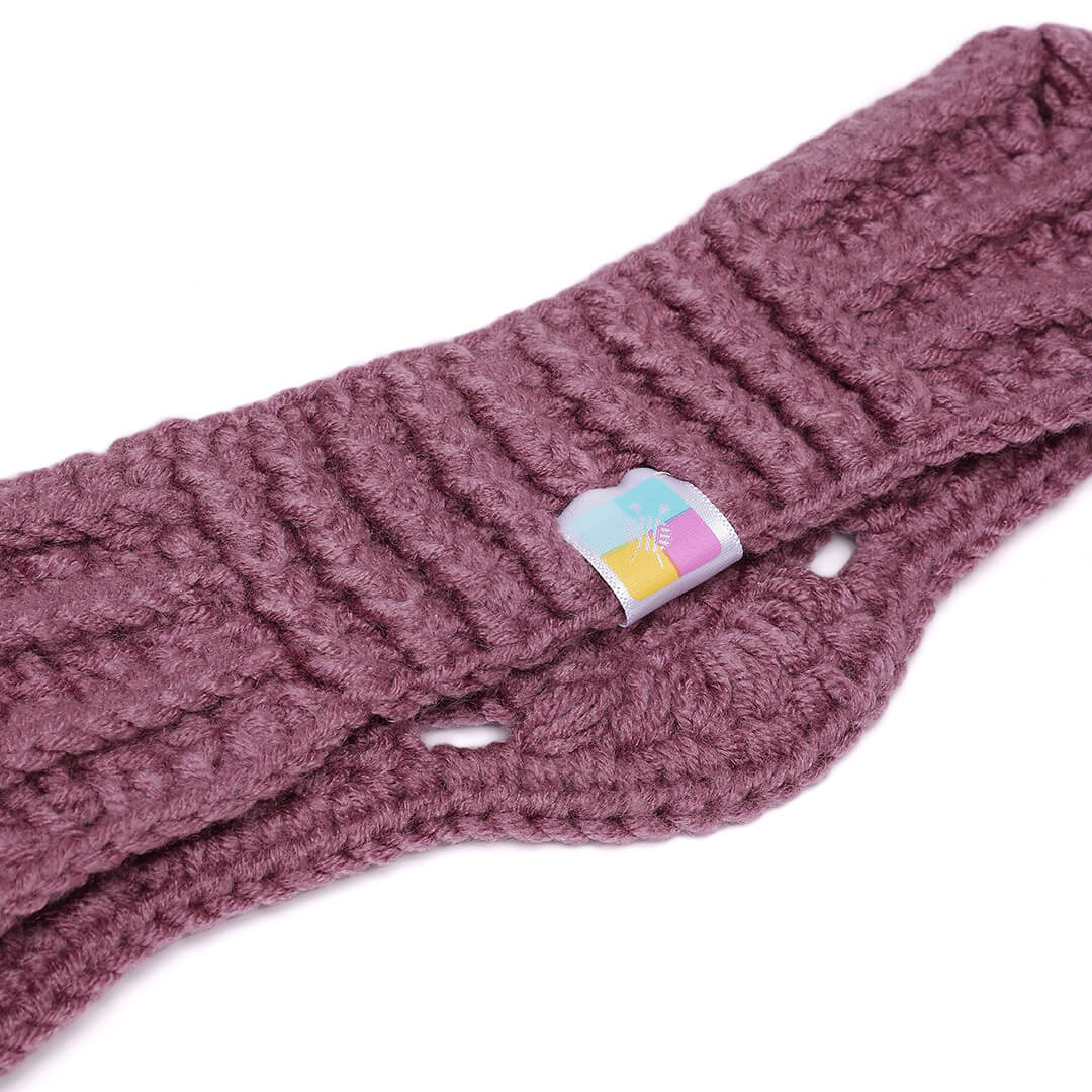 Handmade Crochet Designer Headband - Mauve 10709