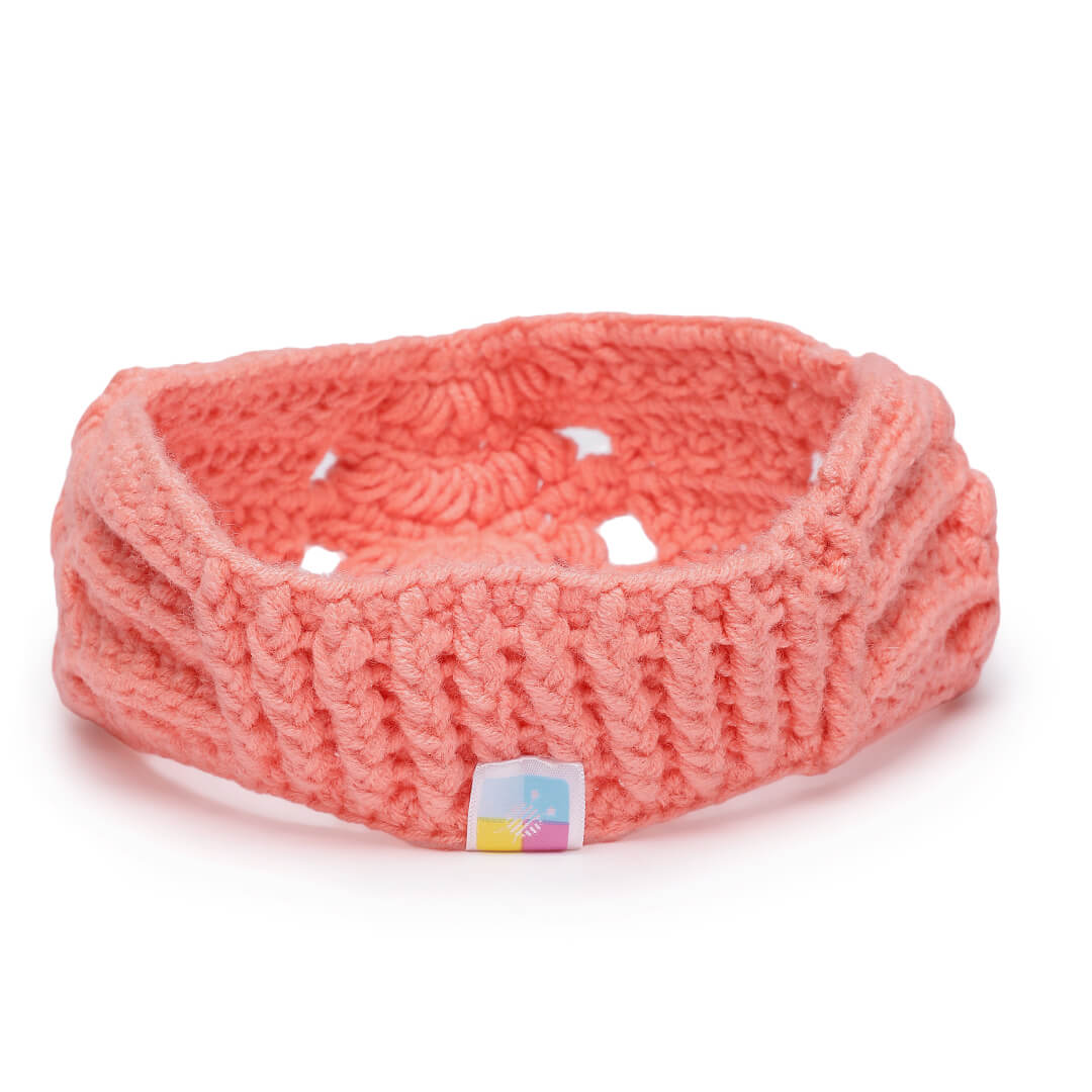 Handmade Crochet Designer Headband - Peach 10710