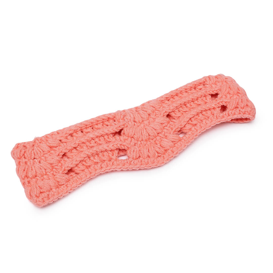 Handmade Crochet Designer Headband - Peach 10710