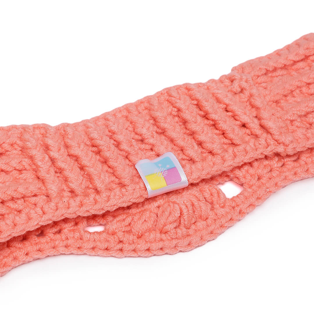 Handmade Crochet Designer Headband - Peach 10710