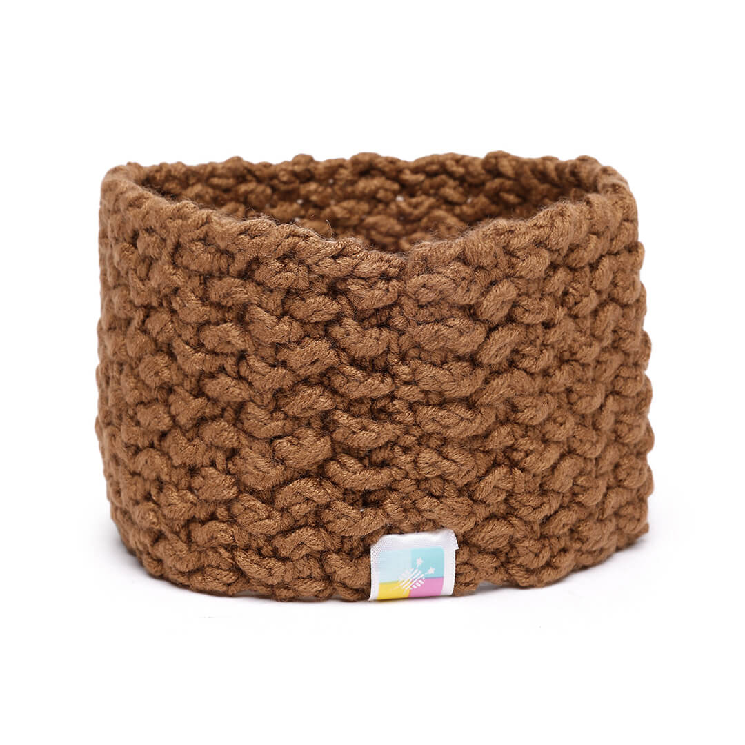 Handmade Crochet Designer Headband - Brown 10712