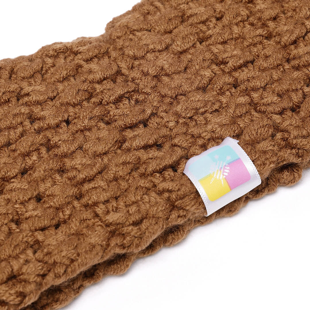 Handmade Crochet Designer Headband - Brown 10712
