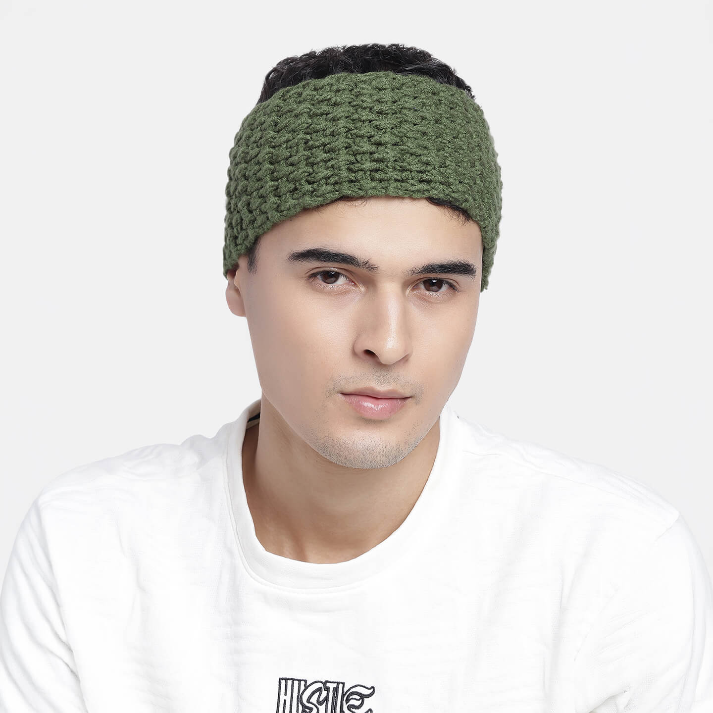 Handmade Crochet Designer Headband - Khaki 10713