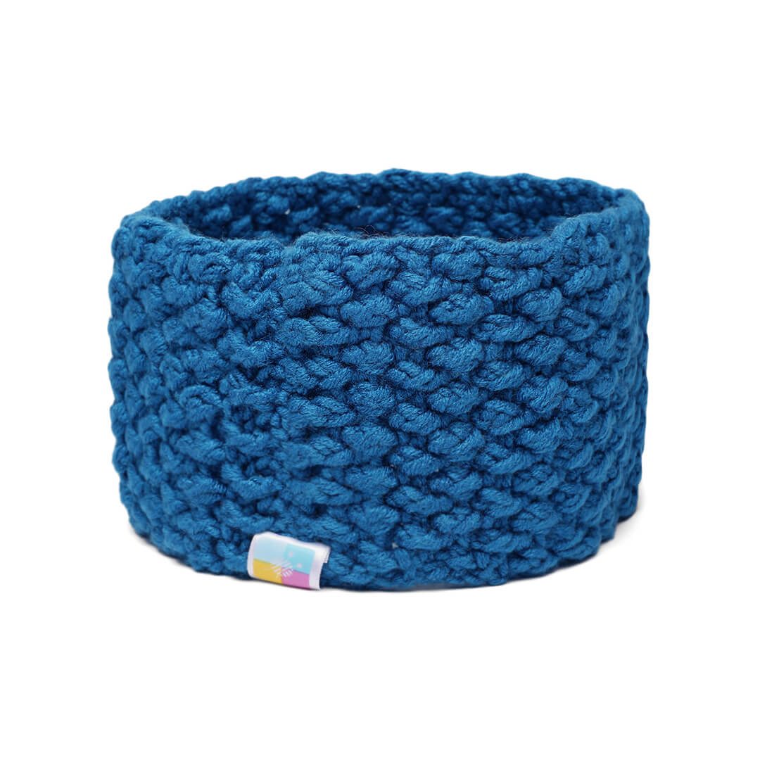 Handmade Crochet Designer Headband - Petrol Blue 10714
