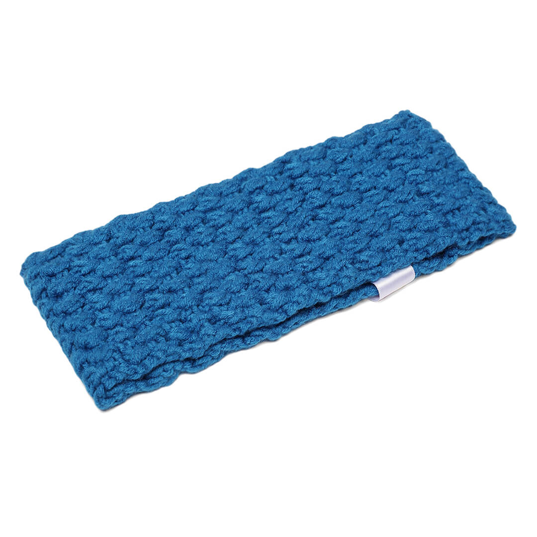 Handmade Crochet Designer Headband - Petrol Blue 10714