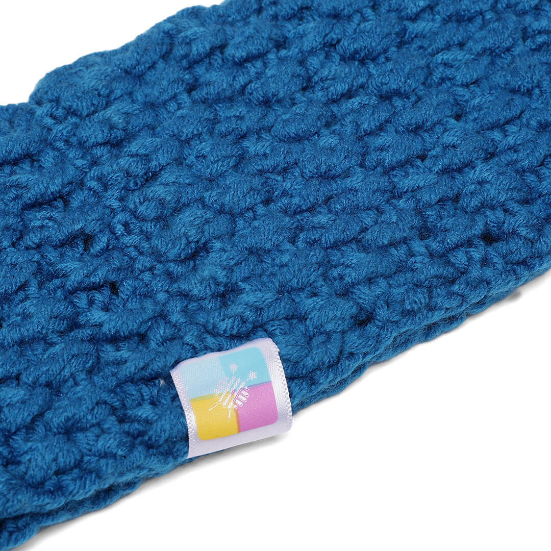 Handmade Crochet Designer Headband - Petrol Blue 10714