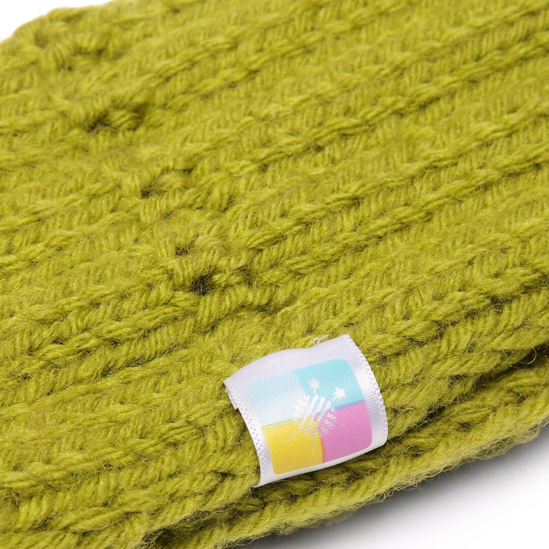 Hand Knitted Woolen Designer Headband - Olive Green 10722