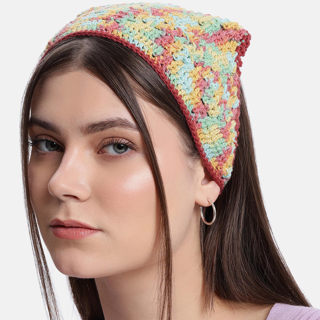 Crochet Bandana - Mauve - 10728