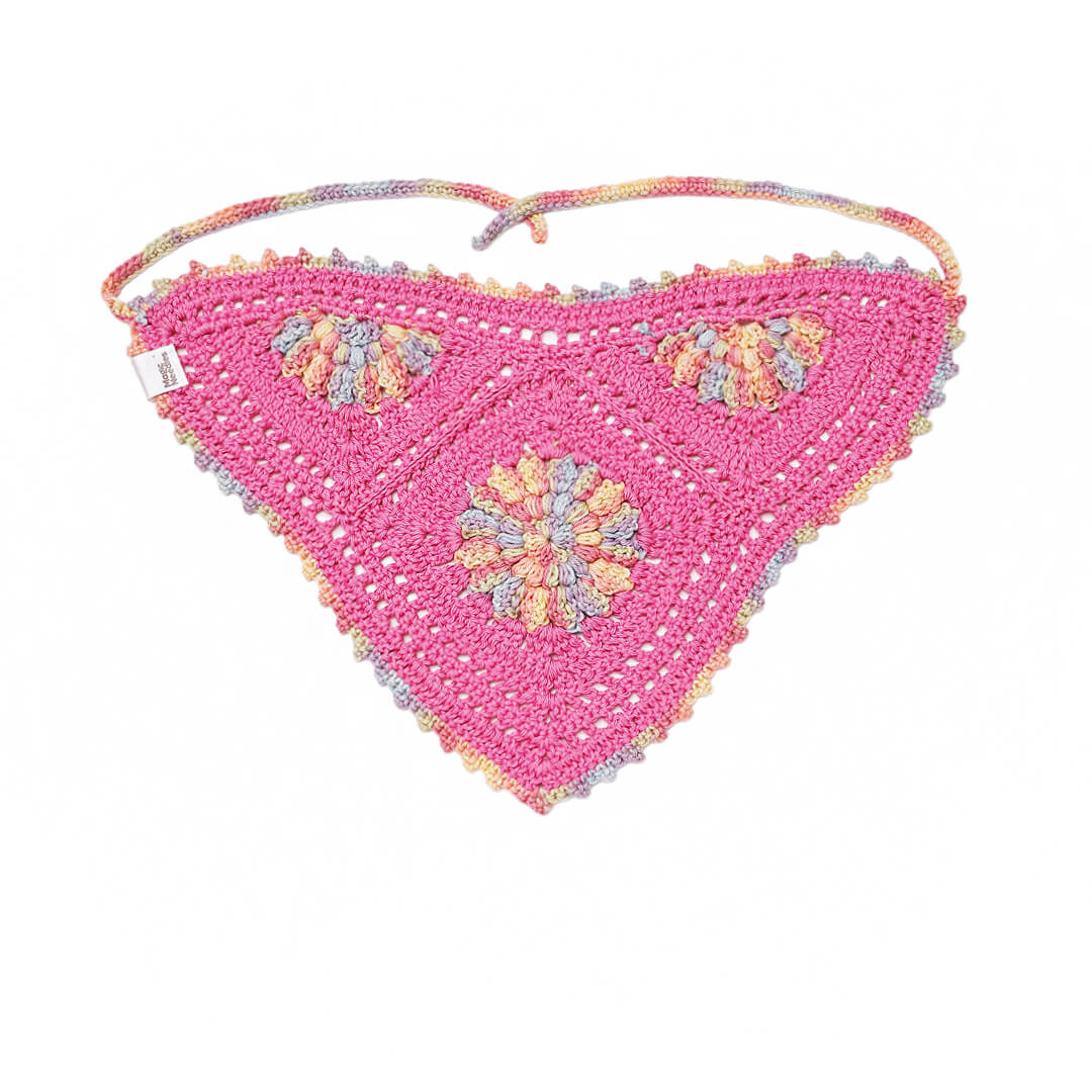 Crochet Bandana - Pink - 10729