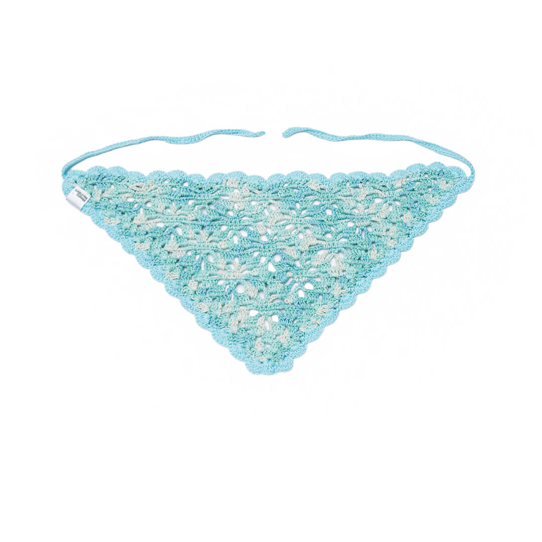 Crochet Bandana - Light Blue - 10732