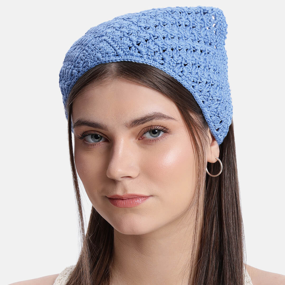 Crochet Bandana - Baby Blue - 10733