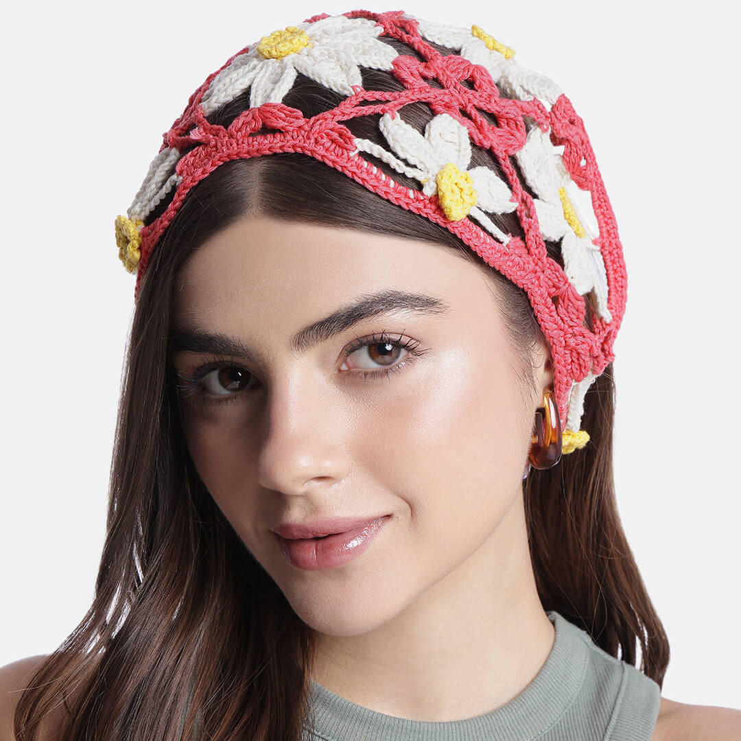 Crochet Bandana - Fuchsia - 10739