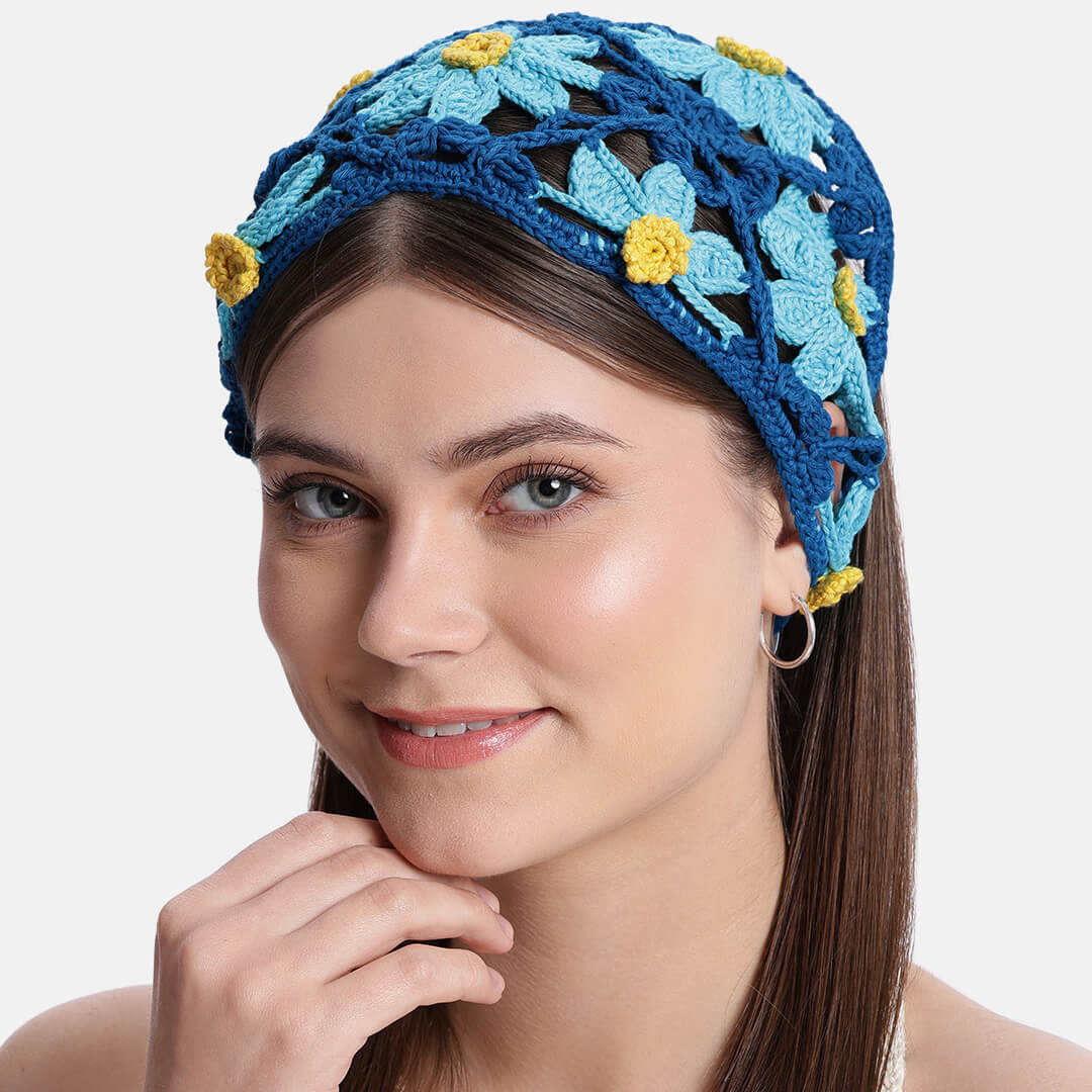 Crochet Bandana - Royal Blue - 10740