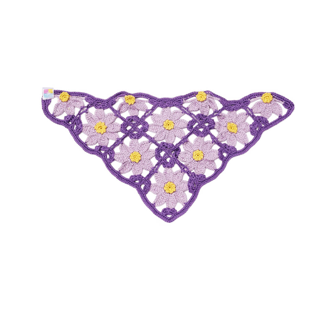Crochet Bandana - Purple - 10741