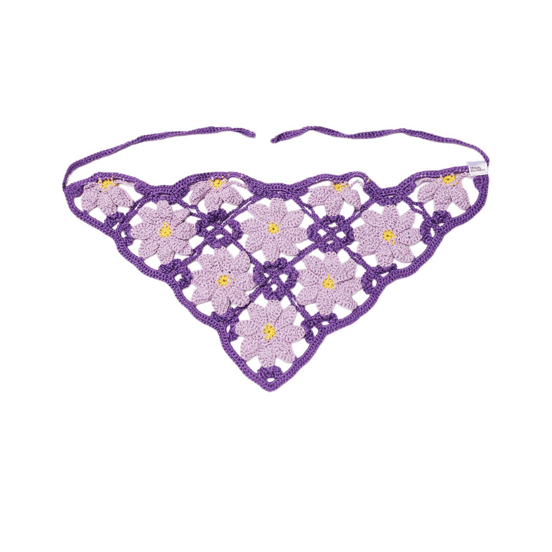Crochet Bandana - Purple - 10741