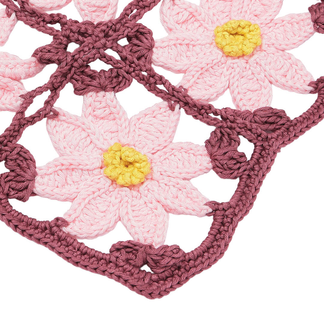 Crochet Bandana - Mauve - 10742