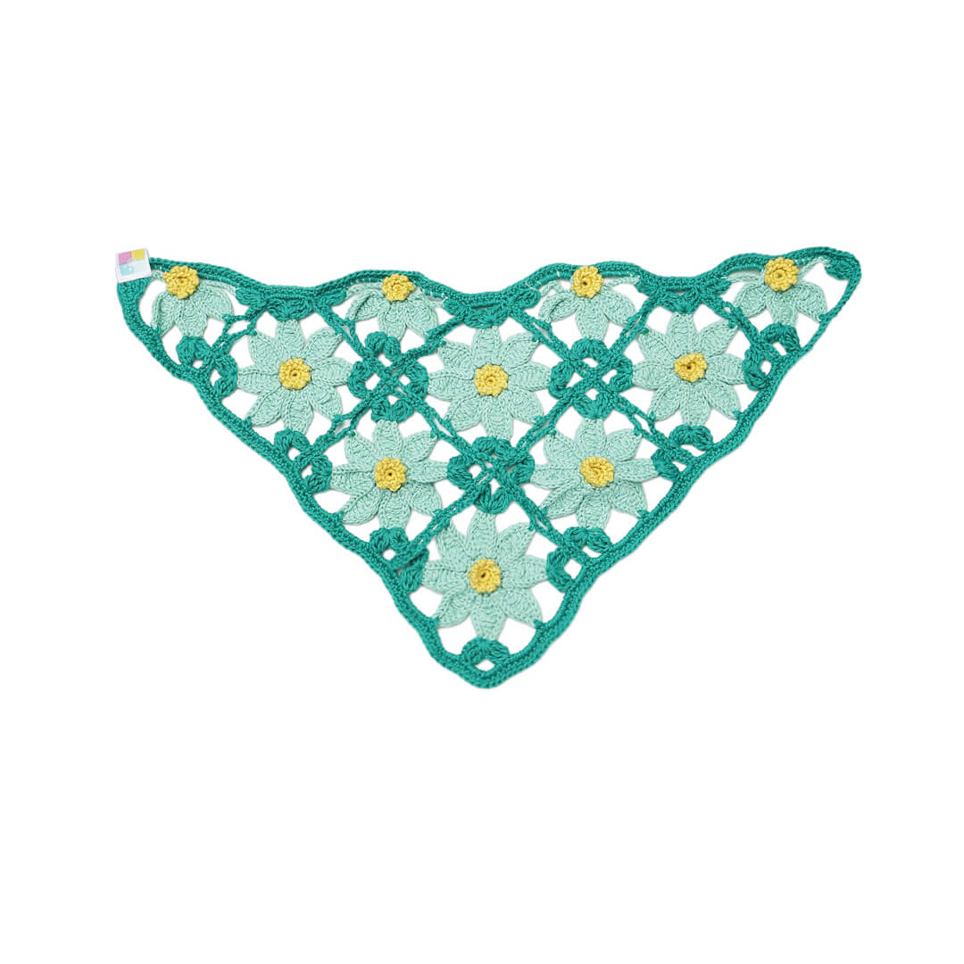 Crochet Bandana - Peacock Green - 10743