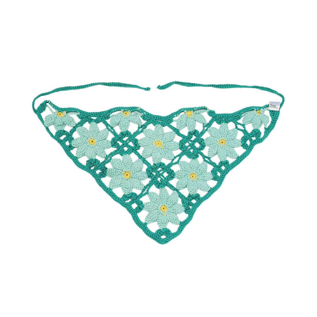 Crochet Bandana - Peacock Green - 10743