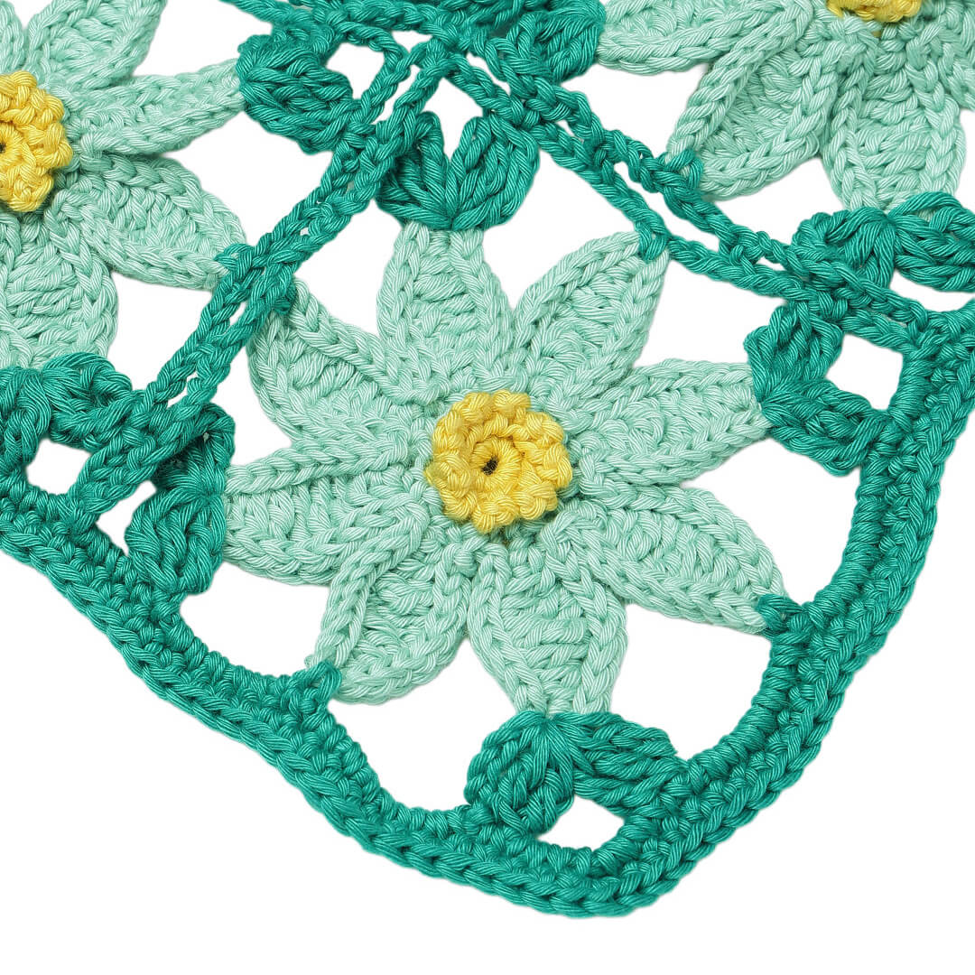 Crochet Bandana - Peacock Green - 10743