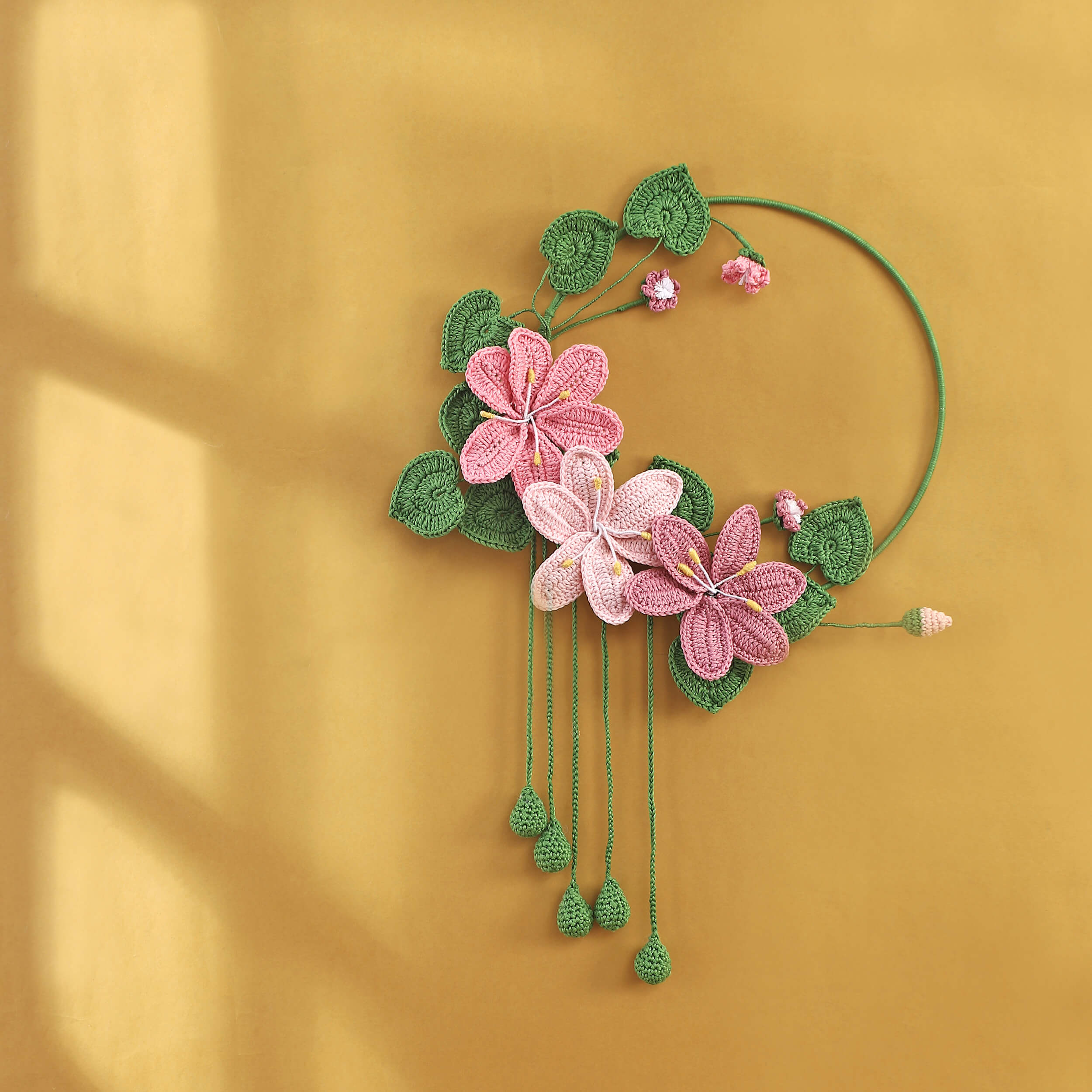 Blush Garden Handmade Crochet Wall Hanging