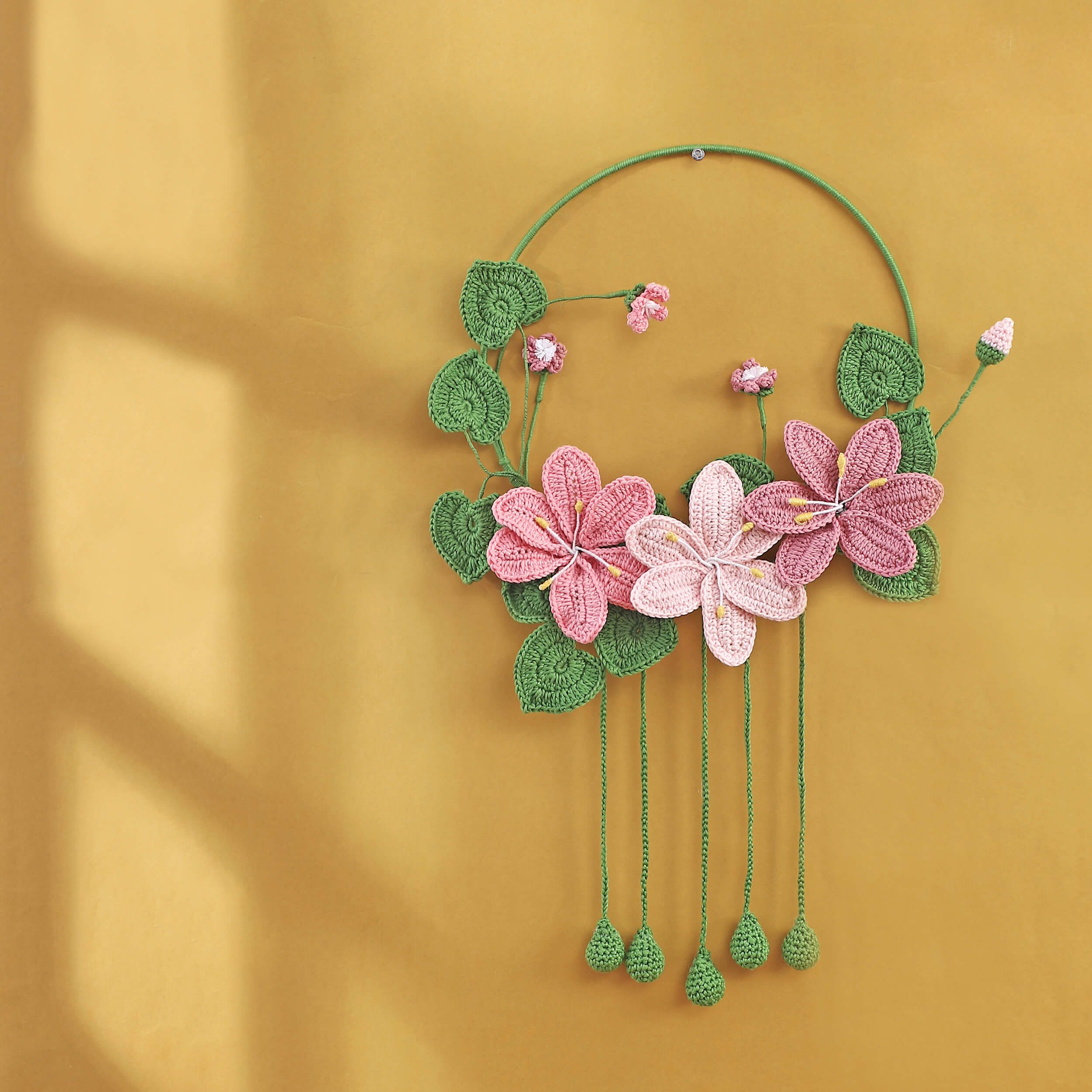 Blush Garden Handmade Crochet Wall Hanging