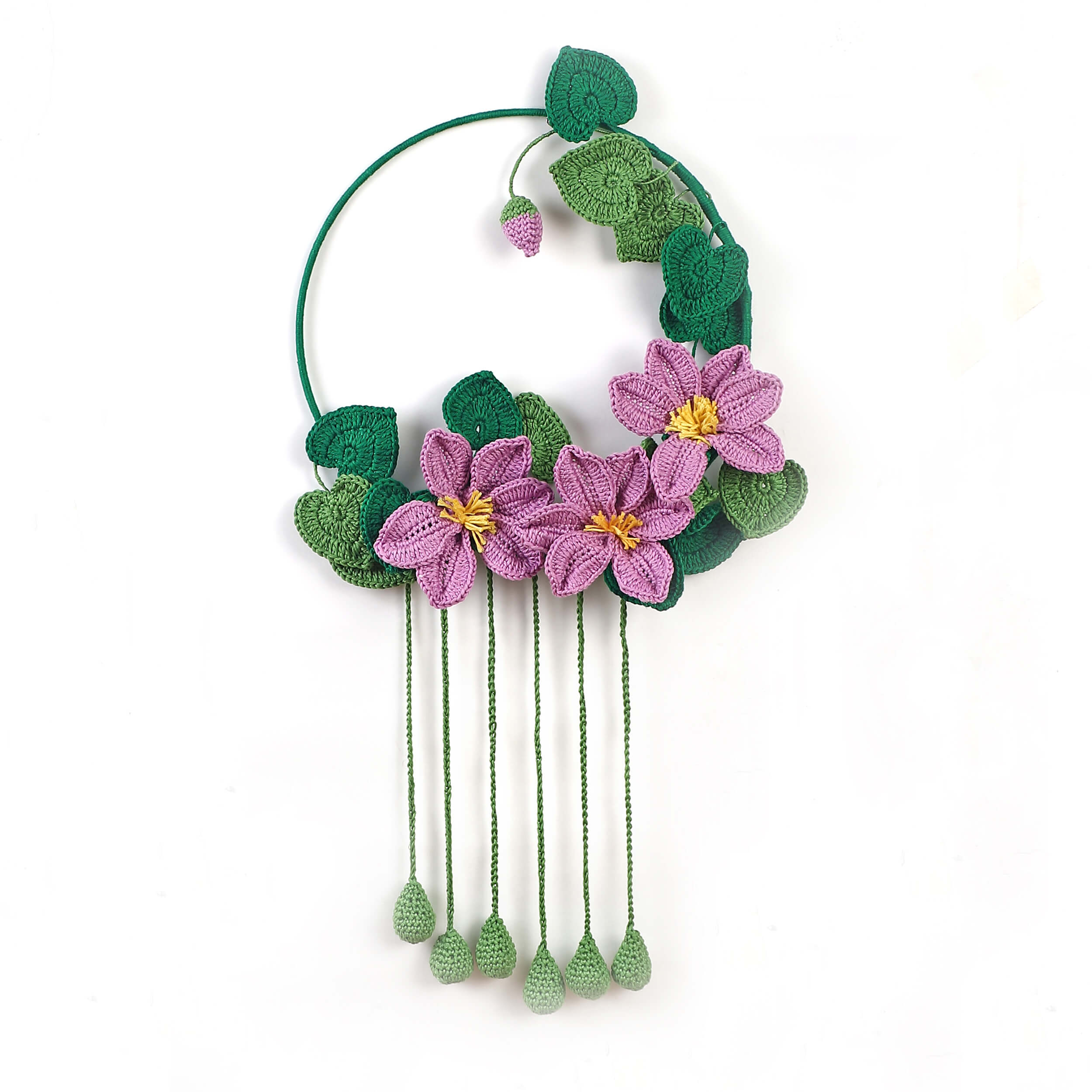 Lavender Bloom Handmade Crochet Wall Hanging