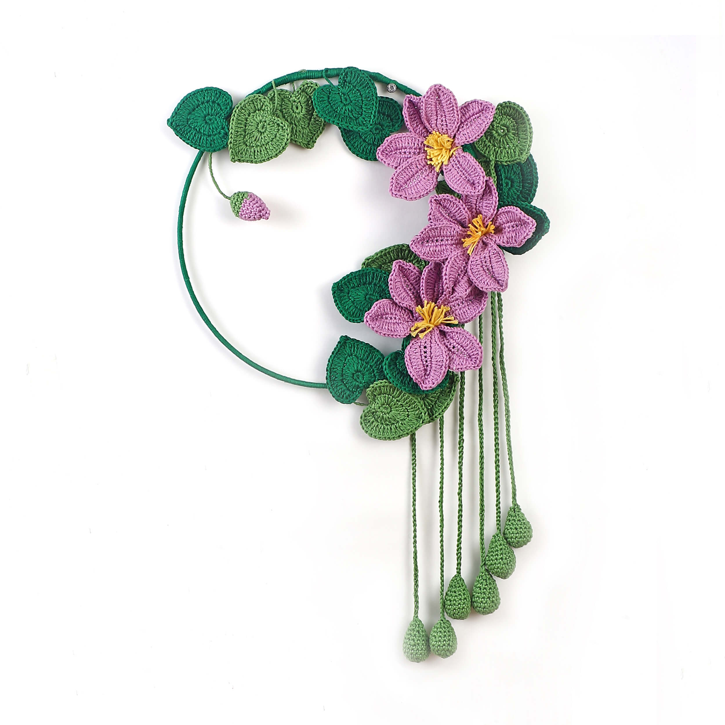 Lavender Bloom Handmade Crochet Wall Hanging
